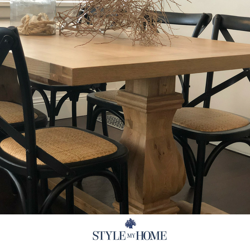 CLEVELAND Oak Dining Table Hamptons by Style My Home Australia Sydney Hamptons Country