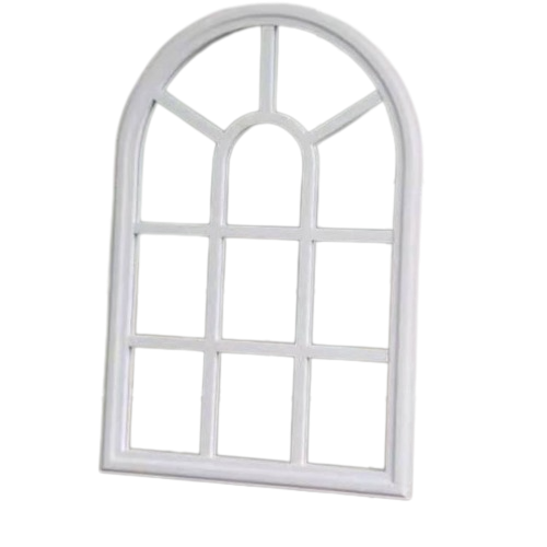Brisbane Floor Cathedral White Arched Wall Mirror