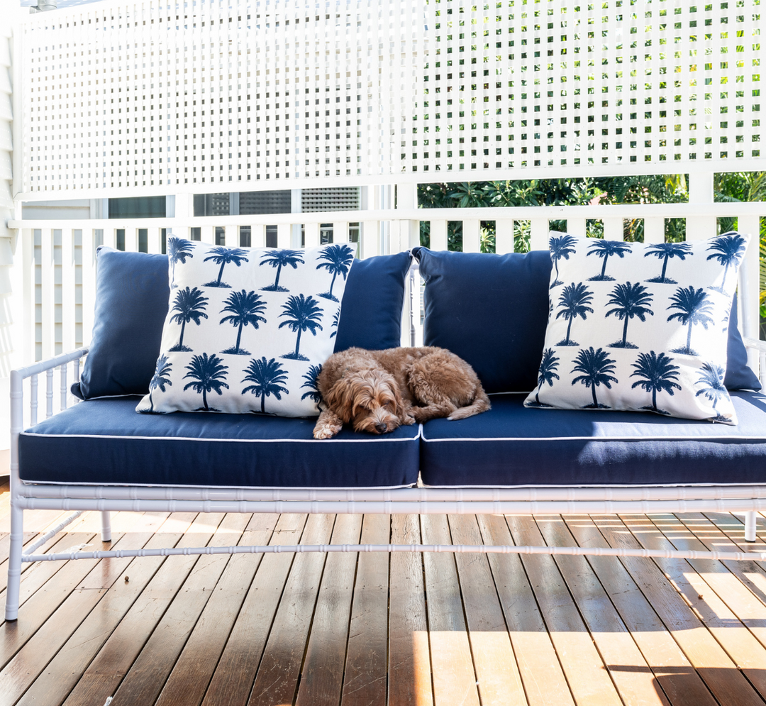 Ex floor Whitsundays Outdoor 3 Seater Lounge Navy