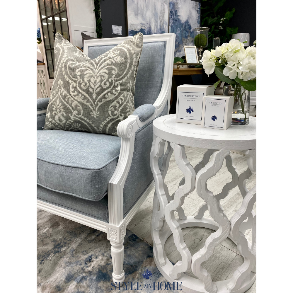Traditional Hamptons french provincial armchair