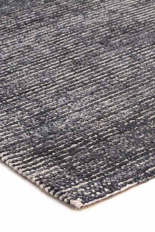 Black Cotton Rayon Rug