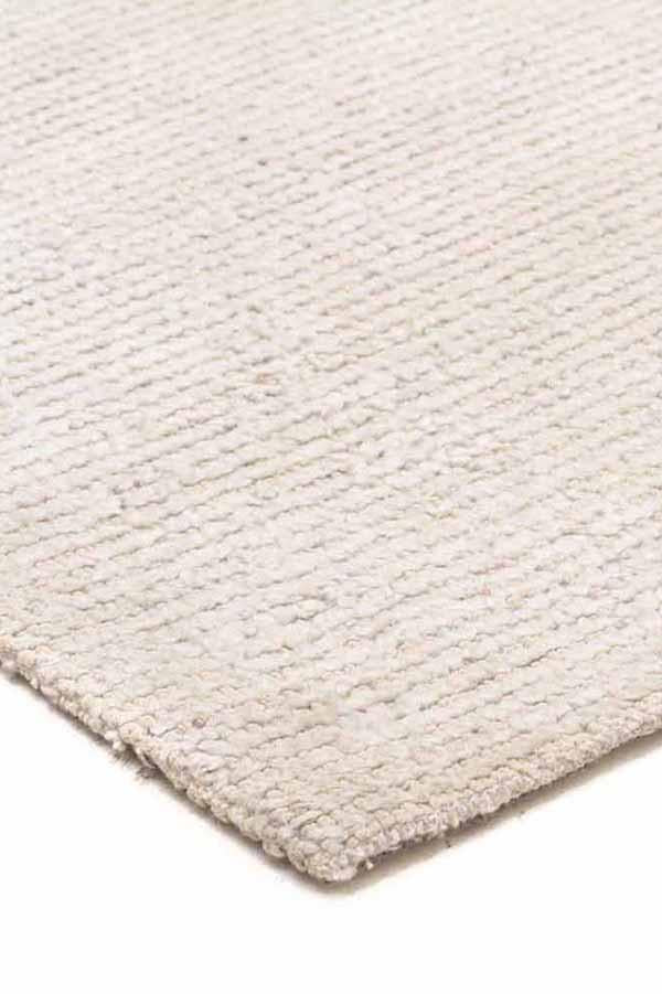 Ivory Cotton Rayon Rectangle Rug
