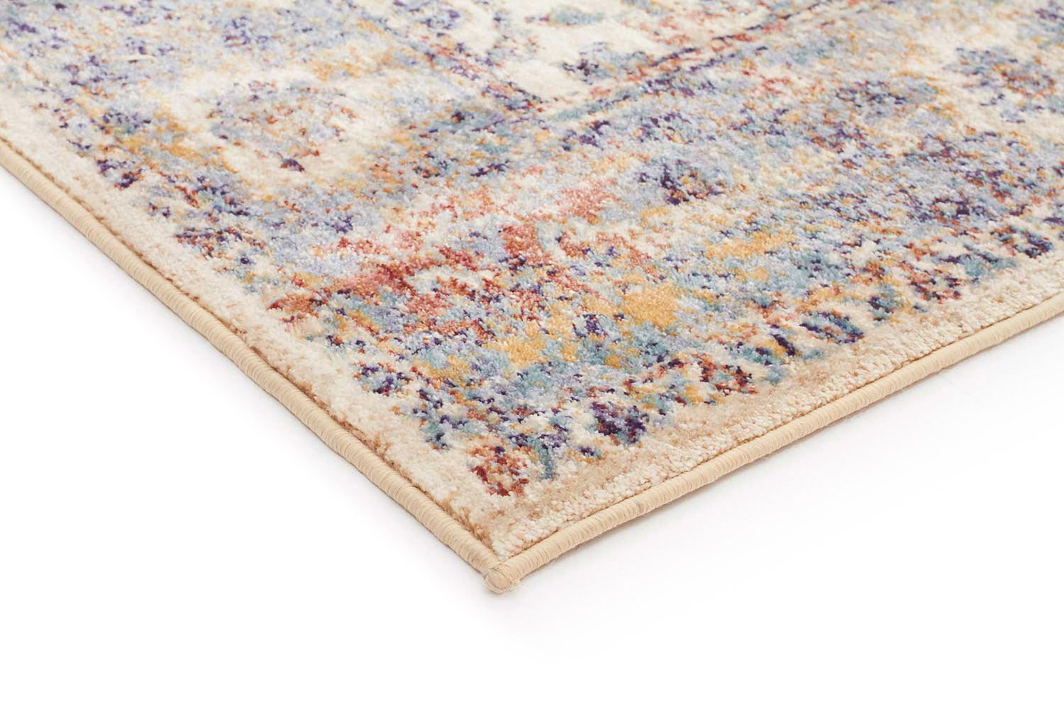 Sanremo Stunning Designer Rectangle Rug Ivory Blue