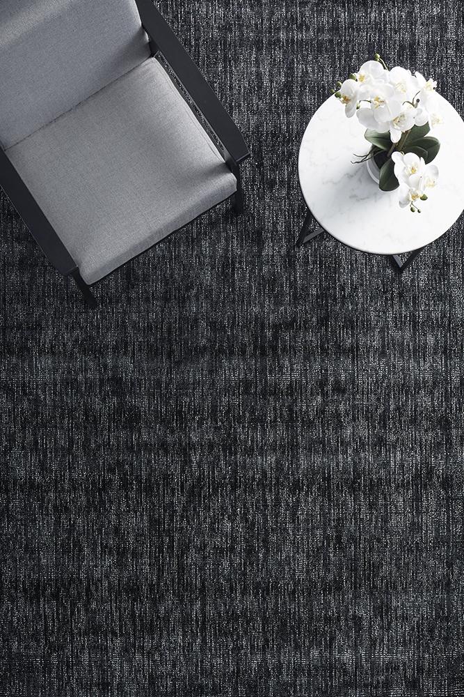Azure Black Rectangle Rug