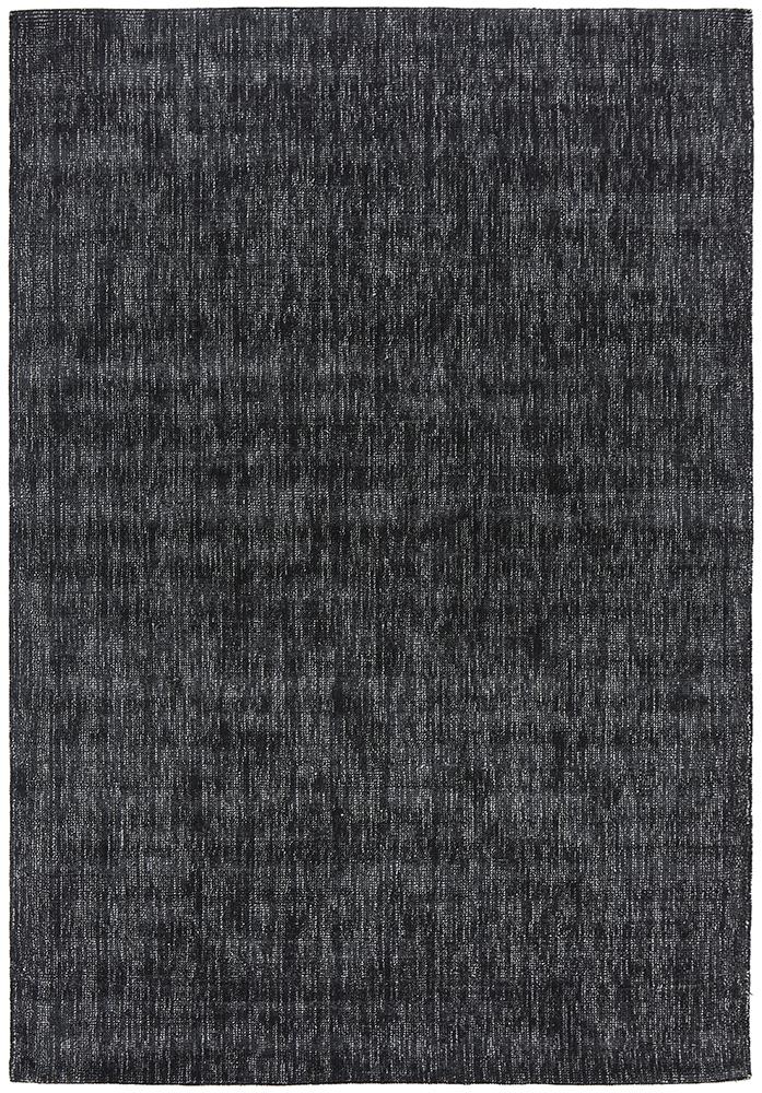 Azure Black Rectangle Rug