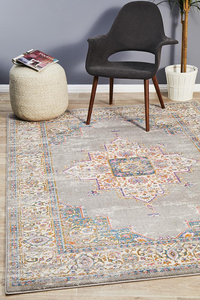 Motif Grey Rectangle Rug