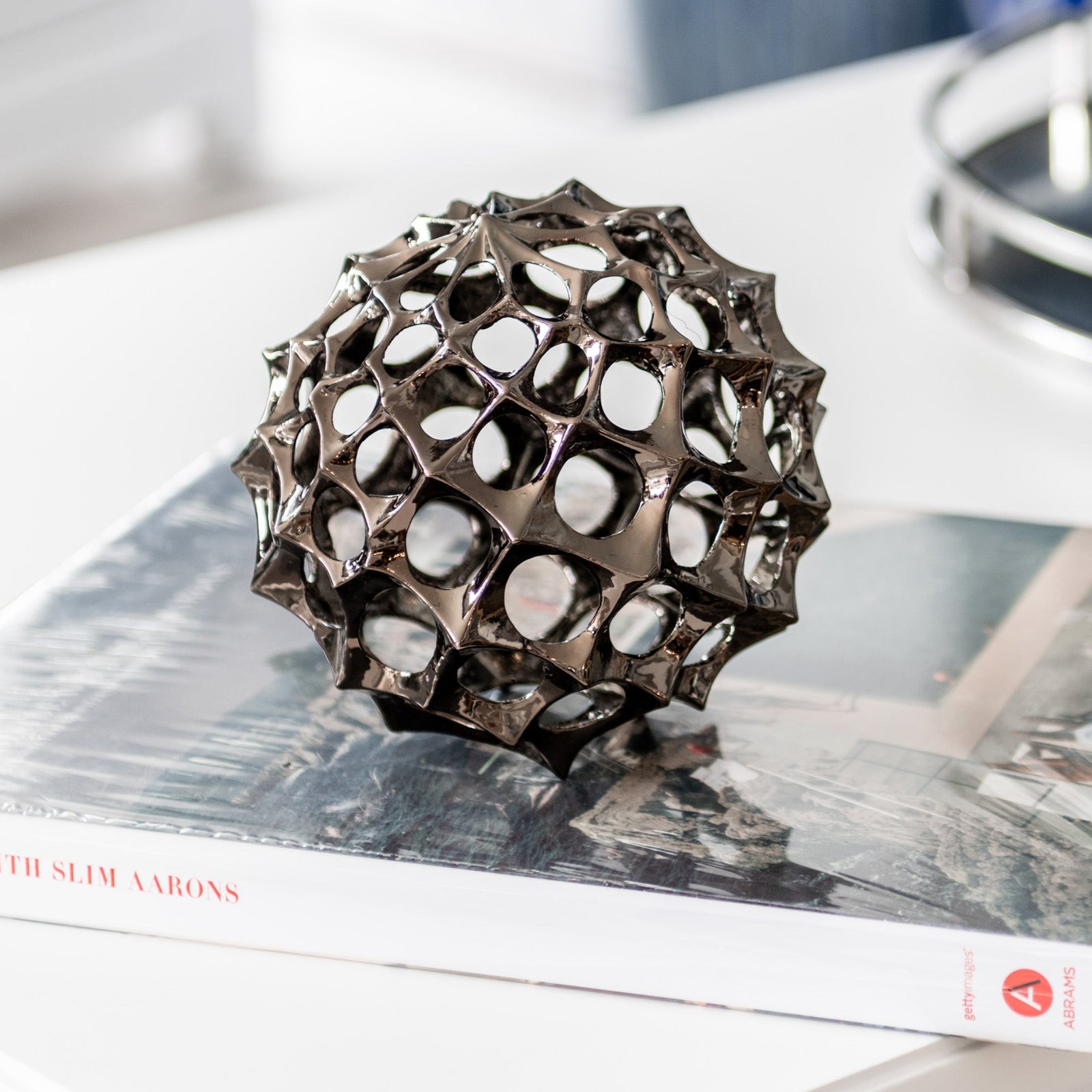 Sphere Tin Alloy Decorative Sculpture