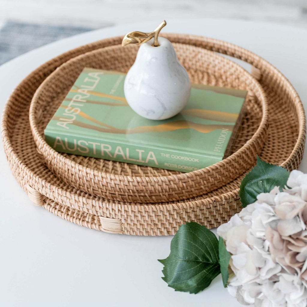 Hamptons Rattan Trays - Shop Rustic yet Sophisticated Decor Online