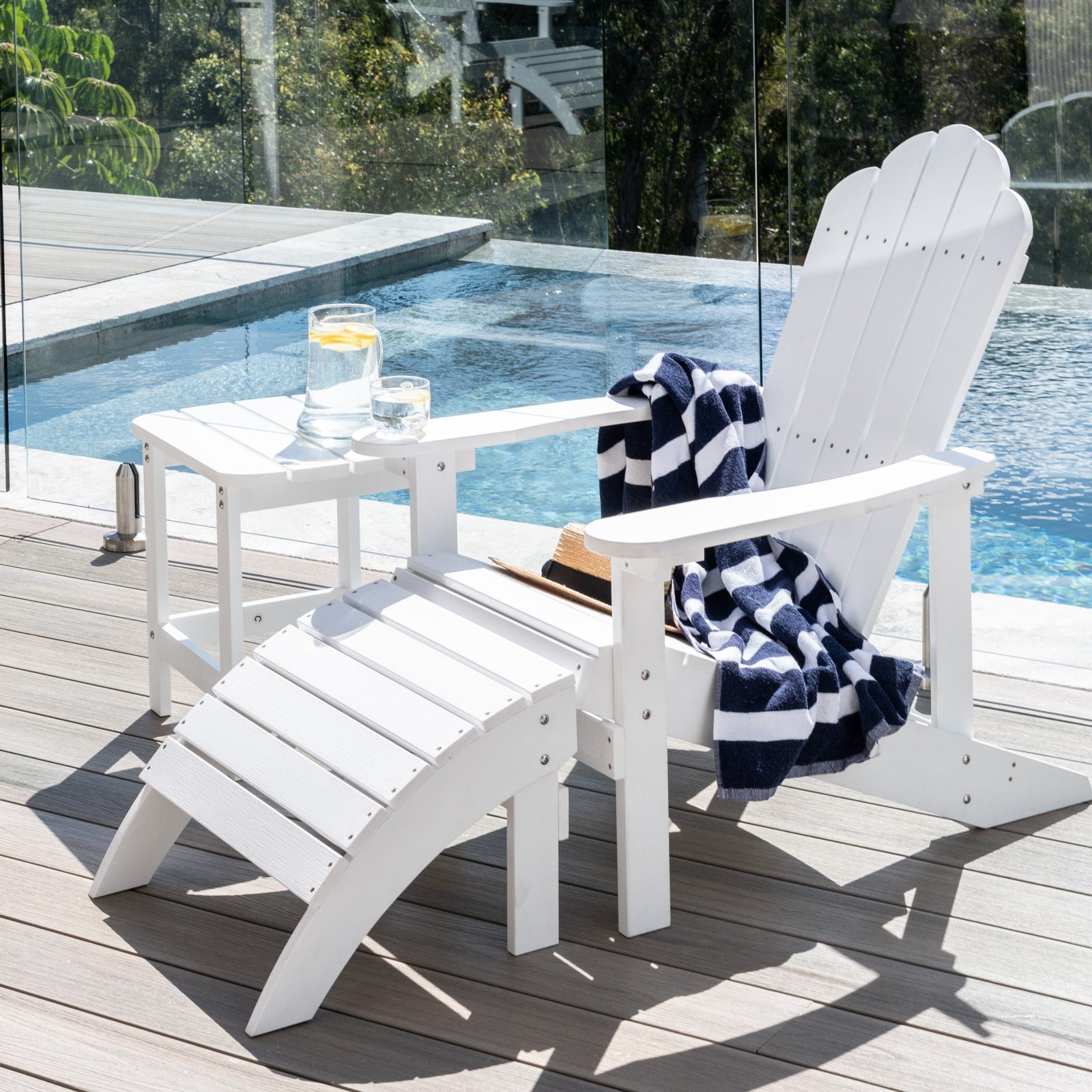 Adirondack Poly Timber Outdoor Chair White