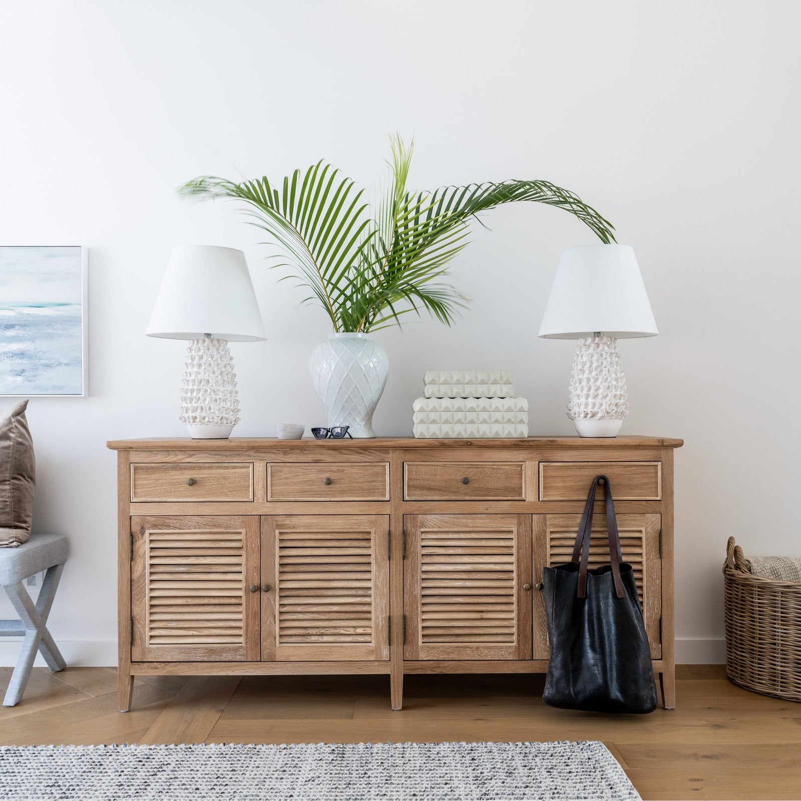 Brisbane Floorstock Plantation Louvre White Buffet