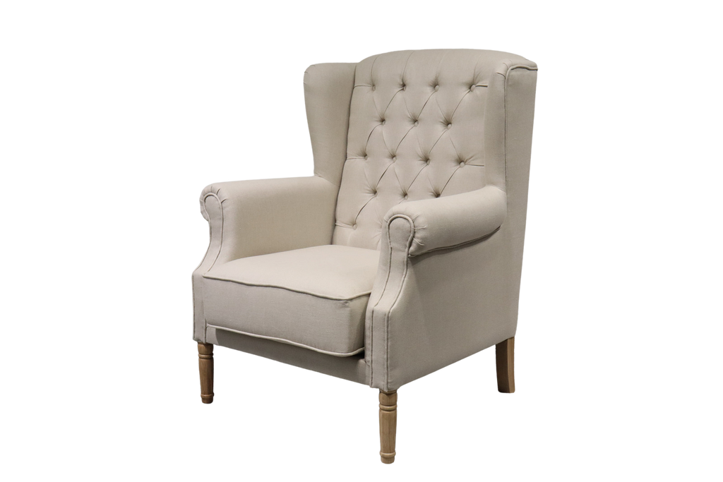 Hamptons wingback armchair