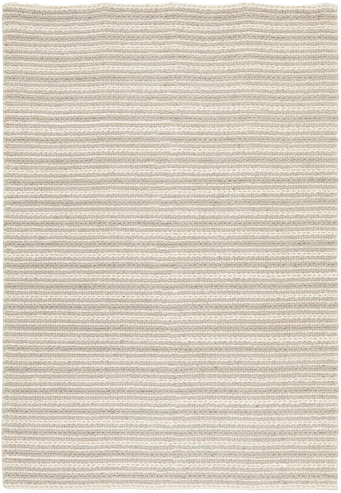 Hellena Braided Grey Felted Wool Rectangle Rug