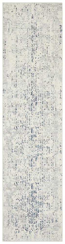 Farah Distressed Contemporary Runner 300CMx80CM Grey