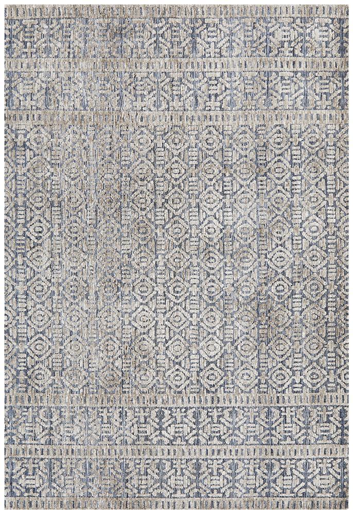 Miriam Navy Grey Rectangle Rug