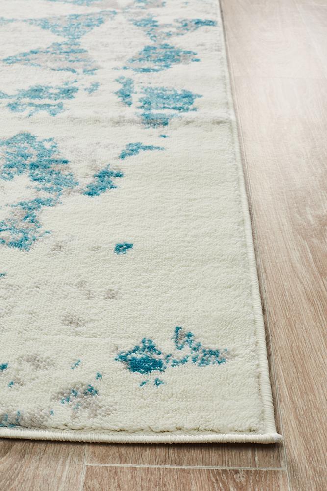 Vanessa Modern Rug Blue Grey White
