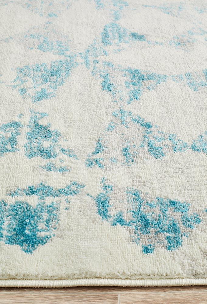 Vanessa Modern Rug Blue Grey White