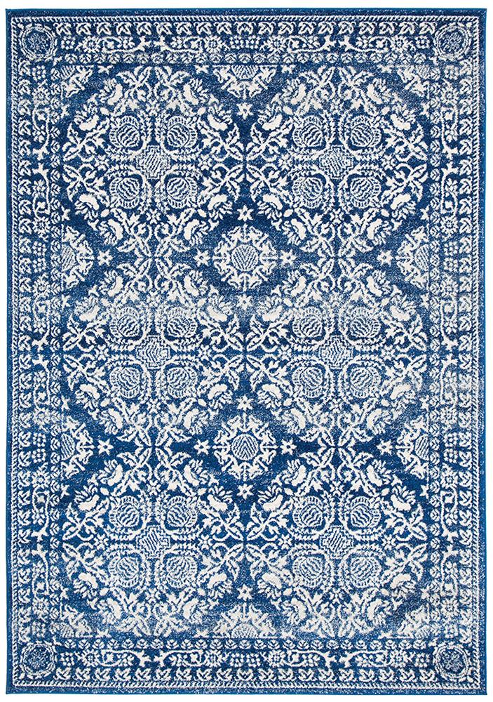 Gwyneth Stunning Transitional Navy Rectangle Rug