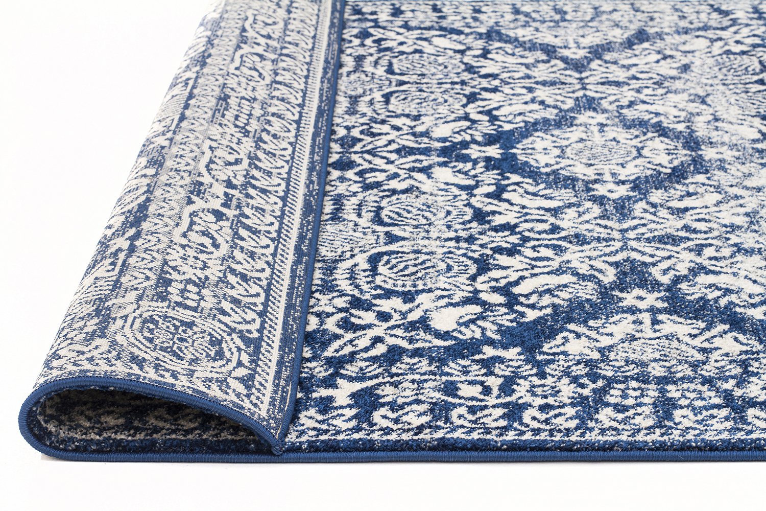 Gwyneth Stunning Transitional Navy Rectangle Rug