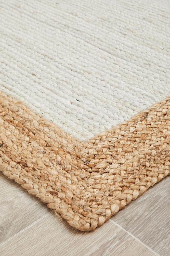 Noosa White Natural Rectangle Rug