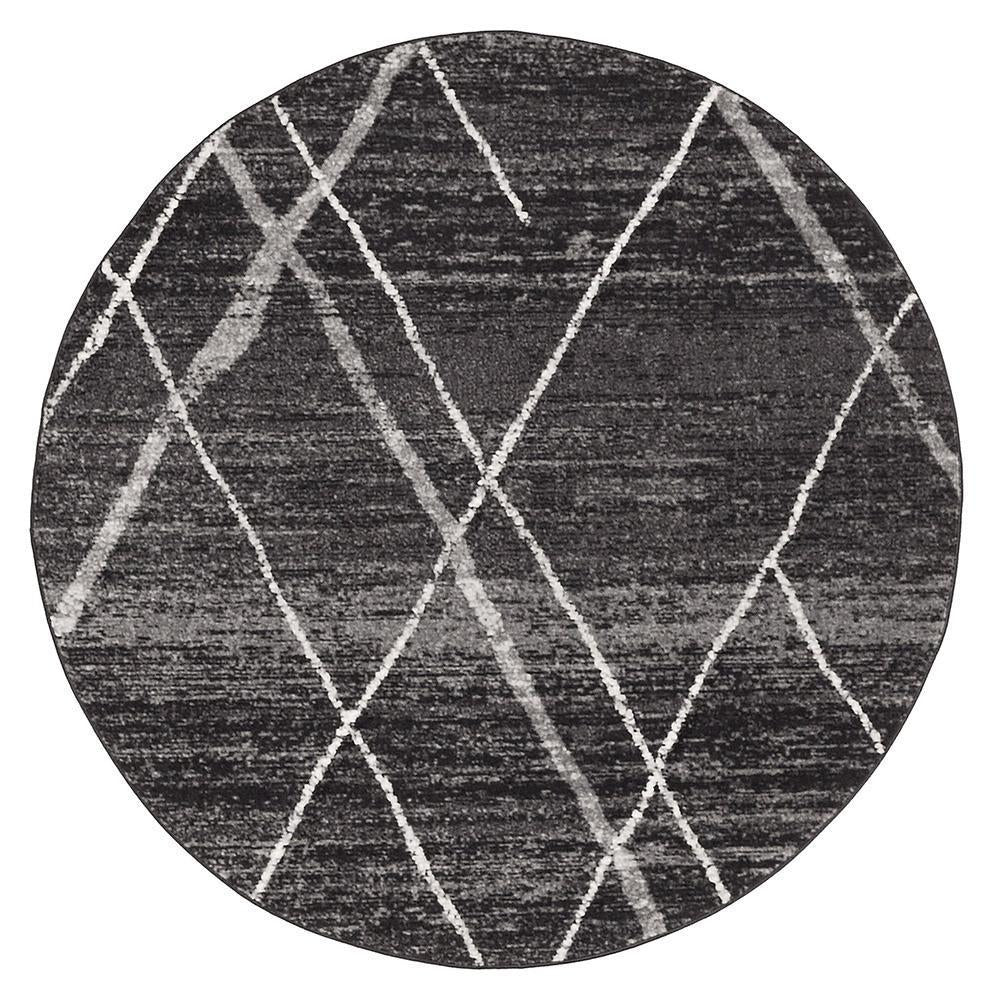 Oasis Noah Charcoal Contemporary Round Rug