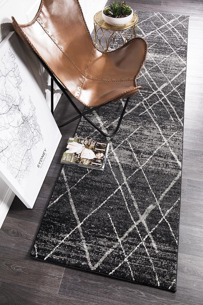 Oasis Noah Charcoal Contemporary Runner