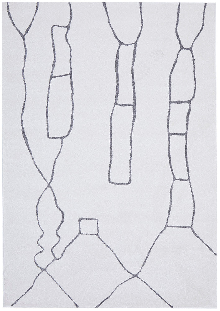Amy White Grey Rug