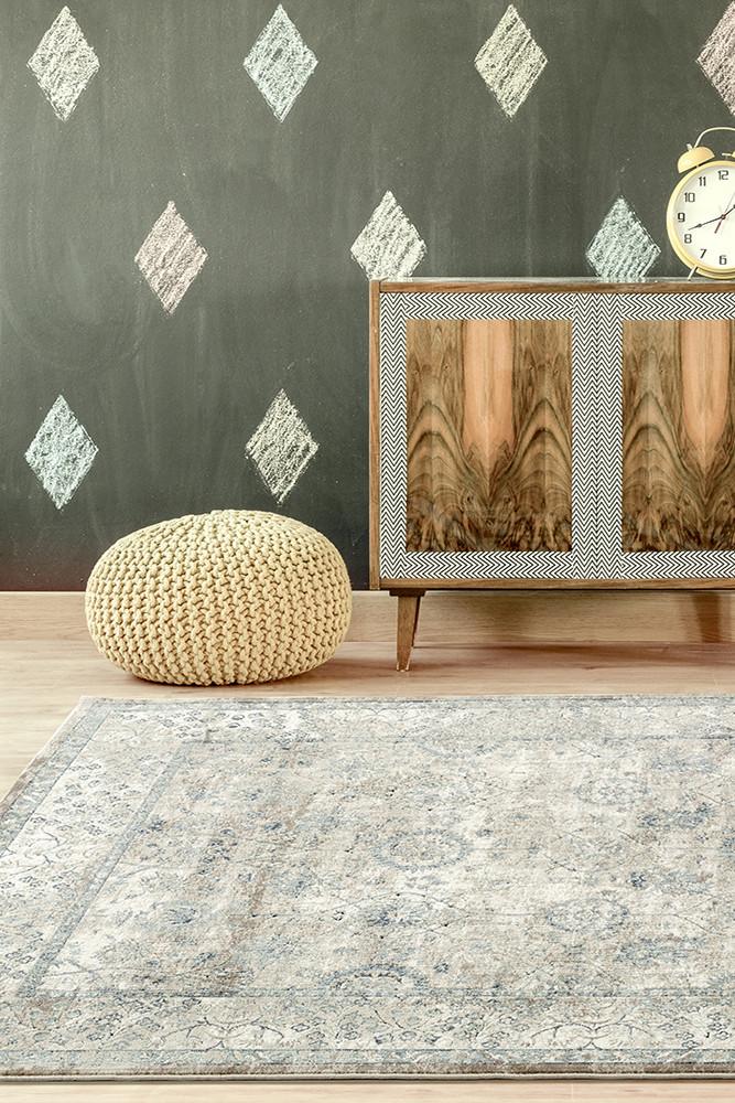 Esquire Vine Traditional Cream Rectangle Rug