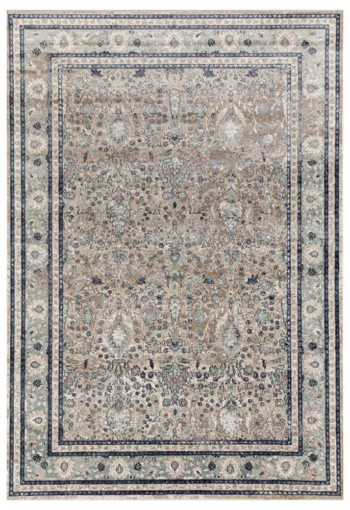 Esquire Rim Traditional Beige Rectangle Rug