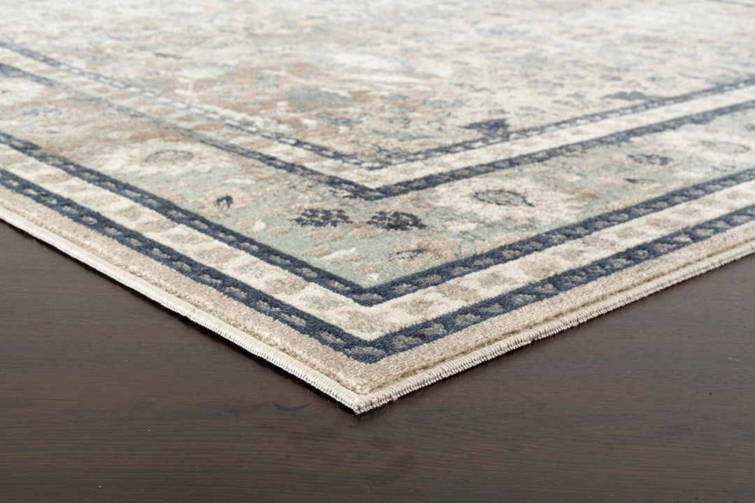 Esquire Rim Traditional Beige Rectangle Rug