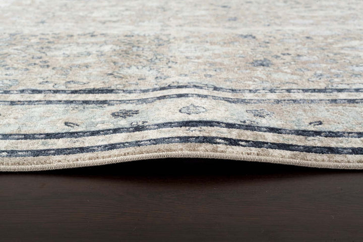 Esquire Rim Traditional Beige Rectangle Rug