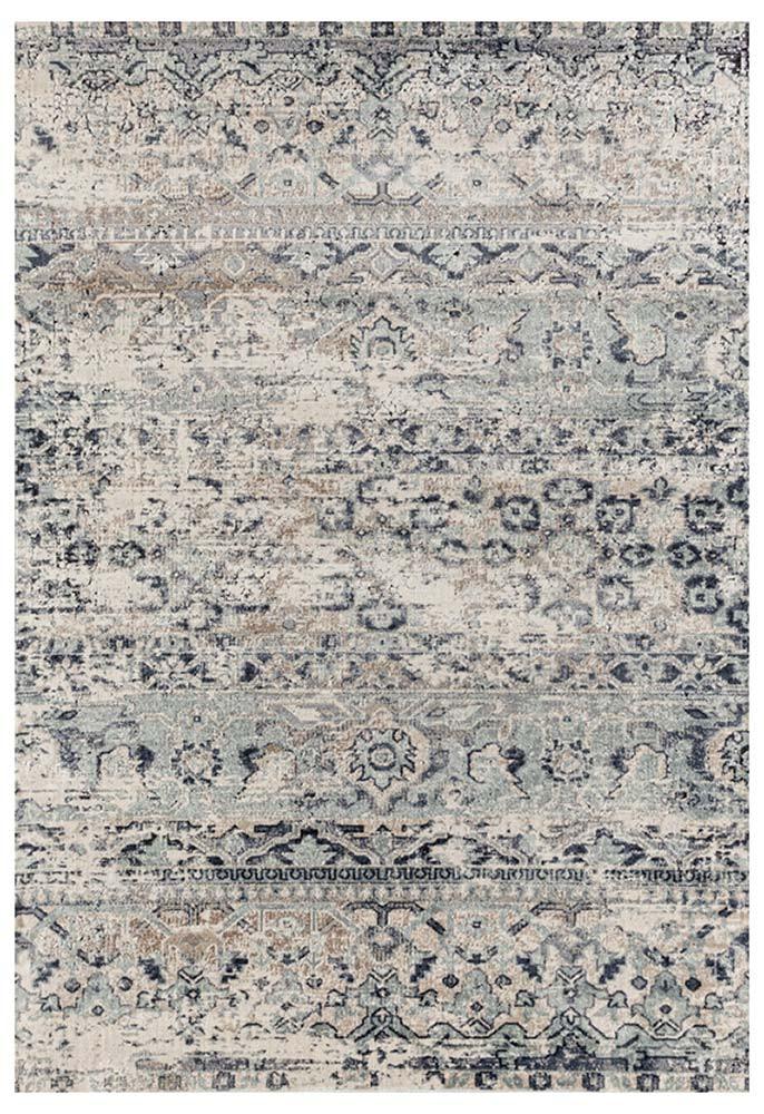 Esquire Segments Traditional Blue Rectangle Rug – Style My Home