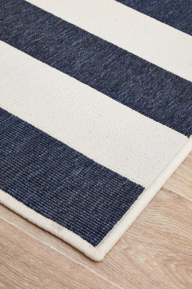 Seaside Navy Coastal Rug 160X110CM