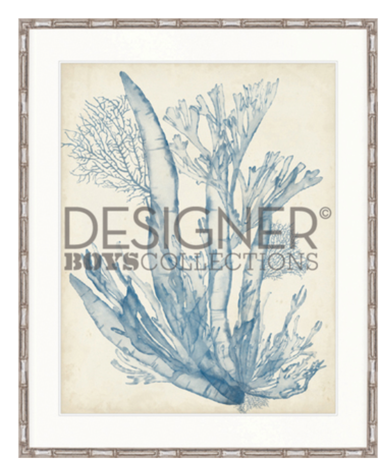 Seaweed Collage I Pale Blue Medium